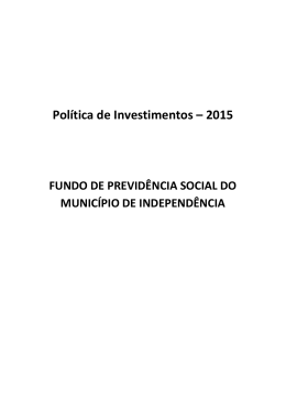 07/01 Política de Investimentos do RPPS