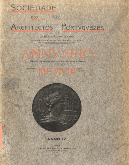 Anuário da Sociedade de Arquitectos Portugueses, Ano 4, 1908