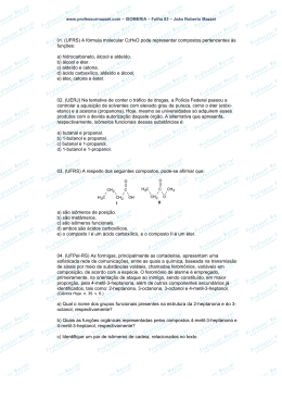 01. (UFRS) A fórmula molecular C2H6O pode