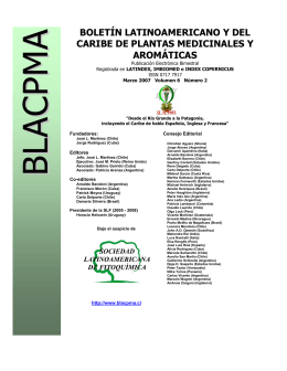 BLACPMA Marzo 2007 Volumen 6 Número 2