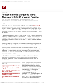 Assassinato de Margarida Maria Alves completa 30 anos na Paraíba