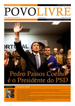Pedro Passos Coelho é o Presidente do PSD