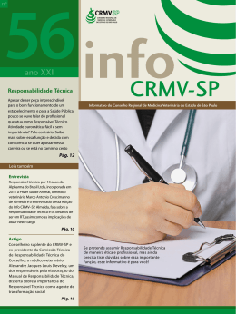 Baixar o Informativo - CRMV-SP