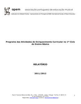 Relatório da APEM - AEC - 2011/2012