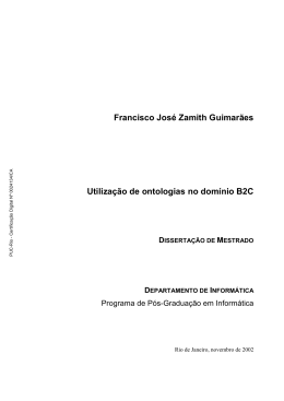 Francisco José Zamith Guimarães Utilização de ontologias no