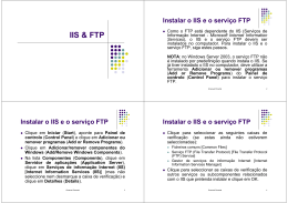 Instalação do IIS & FTP - PimentelOnline (@sapo) © 2006
