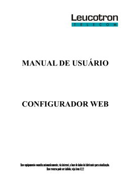 MANUAL DE USUÁRIO CONFIGURADOR WEB
