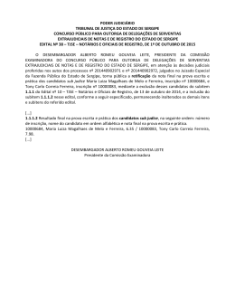 Edital 38/2015 - Tribunal de Justiça de Sergipe