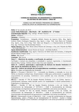 SESSÃO ORDINÁRIA nº 305 de 07/10/2014 (Arquivo em - Crea-SP
