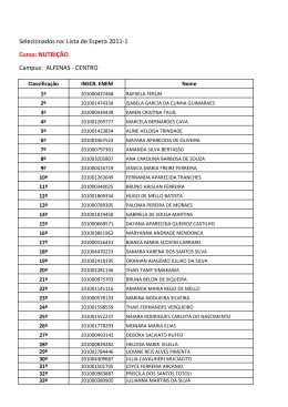 Selecionados na: Lista de Espera 2011-1 Curso - Unifal-MG