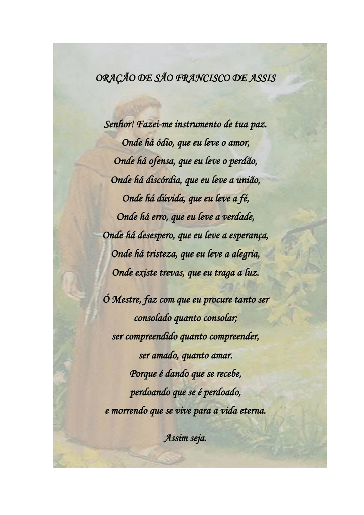 Sao Francisco De Assis Oracao Frase De Amor