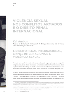 violência sexual nos conflitos armados e o direito penal internacional