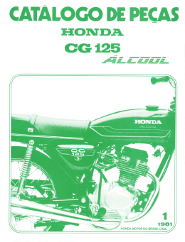 CG125 Álcool - 1981 - Catálogo de peças