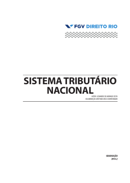 SISTEMA TRIBUTÁRIO NACIONAL
