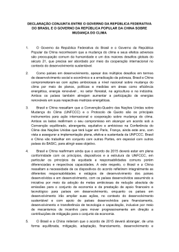 declaração conjunta entre o governo da república federativa do