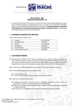 Edital 002/2014 - Prefeitura Municipal de Macaé