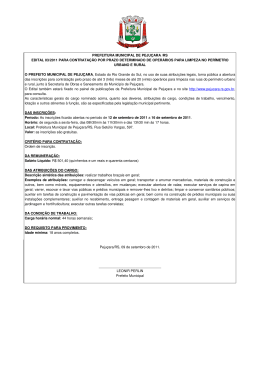 prefeitura municipal de pejuçara /rs edital 03/2011 para contratação