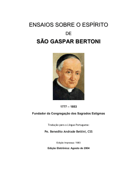 Ensaios sobre o Espírito de São Gaspar Bertoni