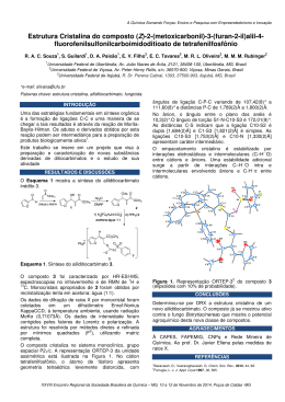 Estrutura Cristalina do composto (Z)-2-(metoxicarbonil)-3 - Unifal-MG