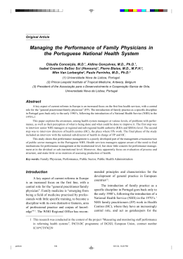 Managing the Performance of Family Physicians in the Portuguese