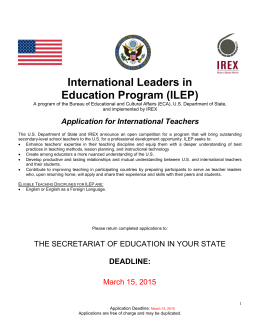 International Leaders in Education Program (ILEP)