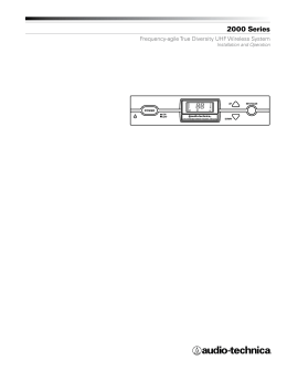 2000 Series Wireless Owners Manual ("a" versions) - Audio