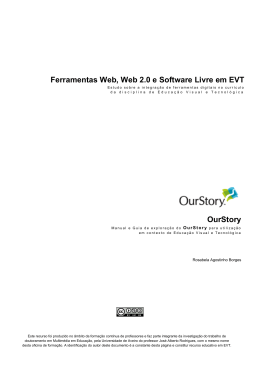 Ferramentas Web, Web 2.0 e Software Livre em EVT OurStory