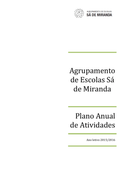 2015/2016 - Agrupamento de Escolas Sá de Miranda