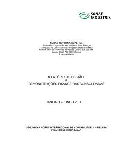 relatório de gestão e demonstrações financeiras consolidadas