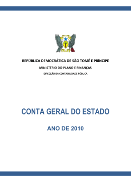 conta geral do estado - Ministério das Finanças e Administração