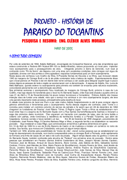 da história de Paraíso do Tocantins em PDF
