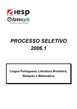 PROCESSO SELETIVO 2006.1