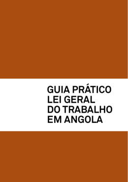 Guia prático - lei geral do trabalho em Angola