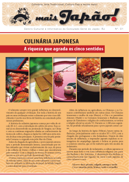 culinária japonesa - Consulado Geral do Japão no Rio de Janeiro