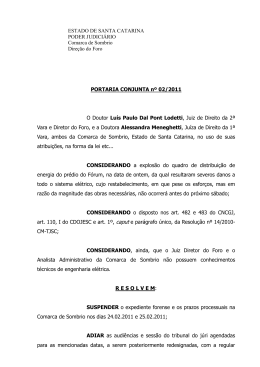 Portaria Conjunta n. 02/2011 - Tribunal de Justiça de Santa Catarina