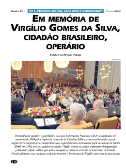 Em memória de Virgílio Gomes da Silva, cidadão brasileiro