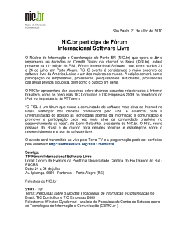 NIC.br participa de Fórum Internacional Software Livre