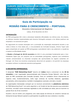 (Guia de Participação na Missão para o Crescimento Portugal)