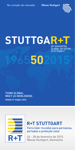 50º encontro global do setor: stuttgar+t