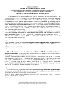 Edital 08/2014 - Tribunal de Justiça de Sergipe