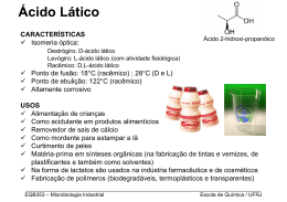 Ácido Lático - Escola de Química / UFRJ