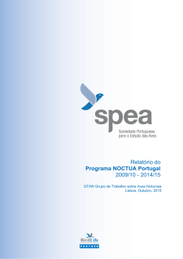 Relatório do Programa NOCTUA Portugal 2009/10 - 2014/15