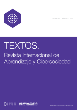 revista TEXTOS - Observatorio para la Cibersociedad, OCS