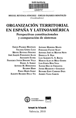 organización territorial en españa y latinoamérica