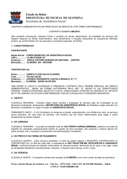Contrato Número 086/2015. - Portal da Prefeitura Municipal de