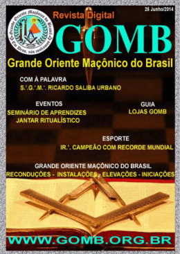 iniciação - `. GOMB - Grande Oriente Maçônico do Brasil .`.