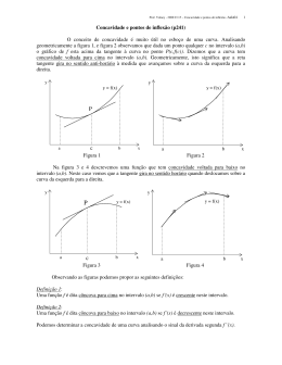 Concavidade e pontos de inflexão (p241) O conceito de