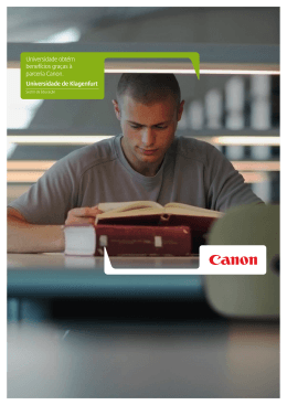 Universidade obtém benefícios graças à parceria Canon