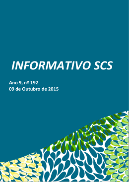 192 Informativo da Secretaria de Comércio e Serviços 09/10/2015