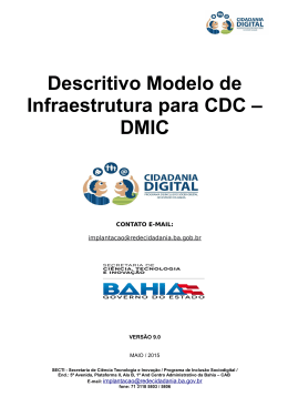 Descritivo Modelo de Infraestrutura do CDC - DMIC